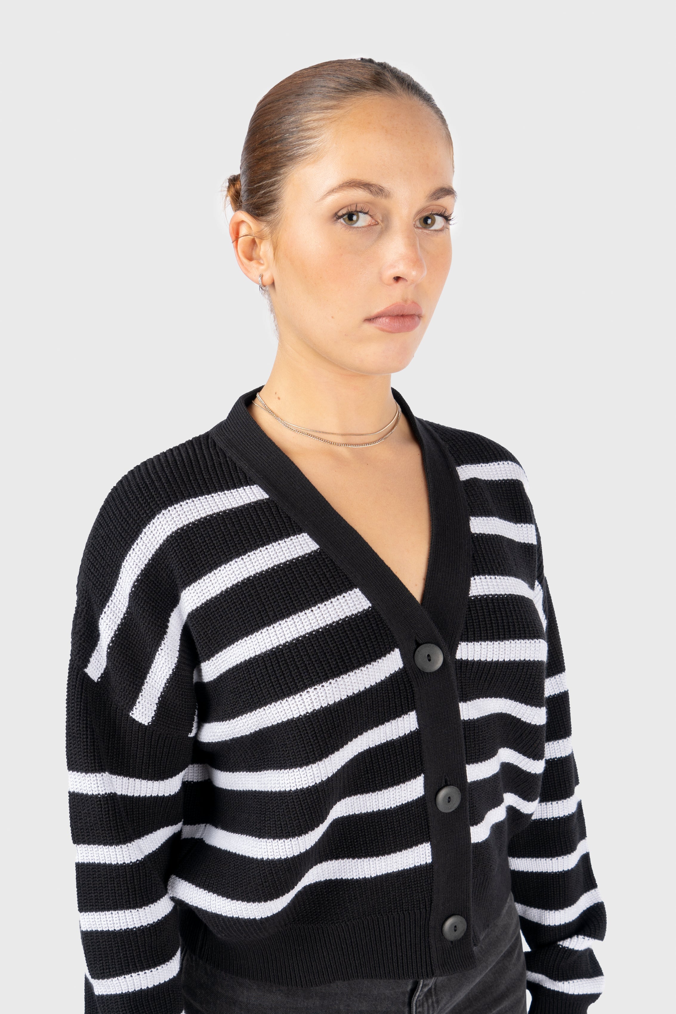 Stripe Cropped Cardigan – nu-in
