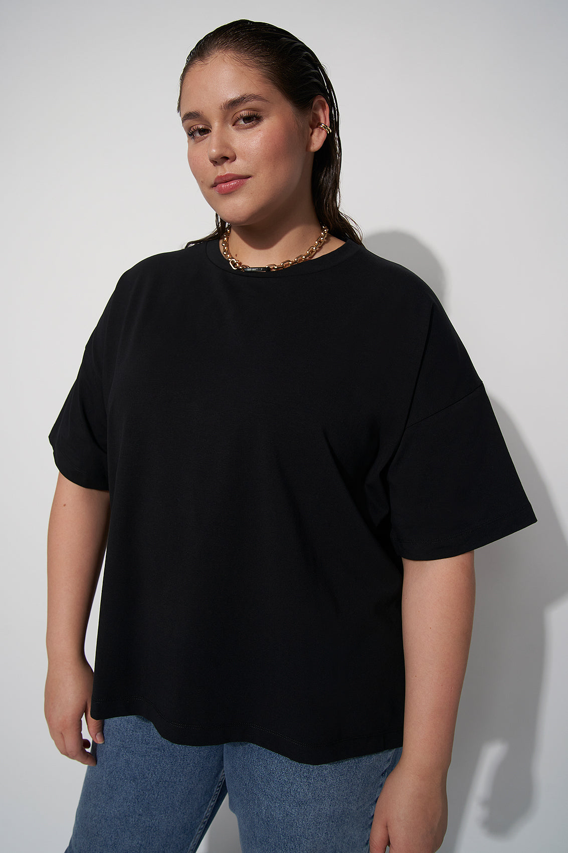 tシャツ Studio Doe Sloping Neck Shoulder Shape Top レディース Studio Doe tシャツ Sloping Neck Shoulder Shape Top