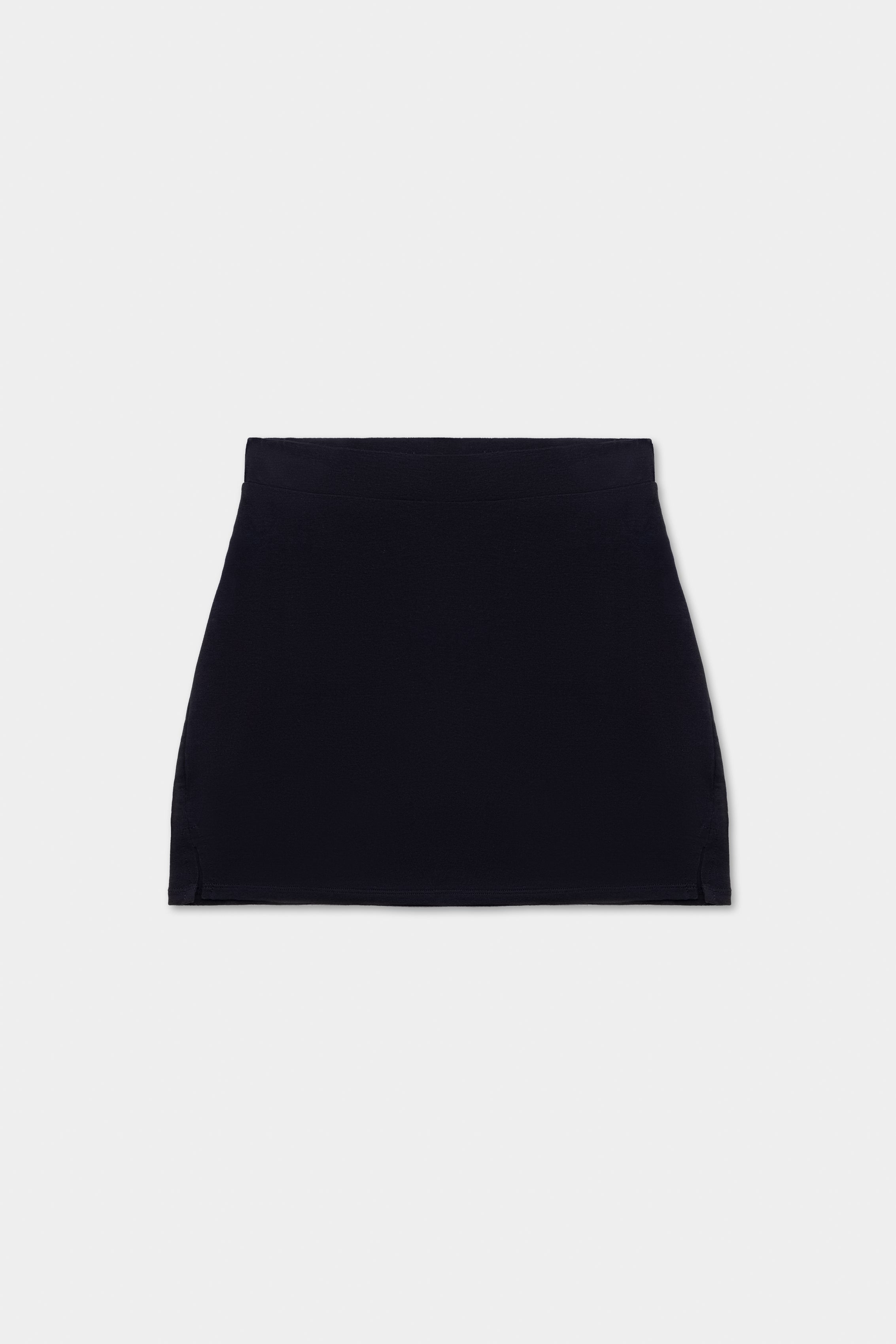 Jersey Mini Skirt with Slit – nu-in