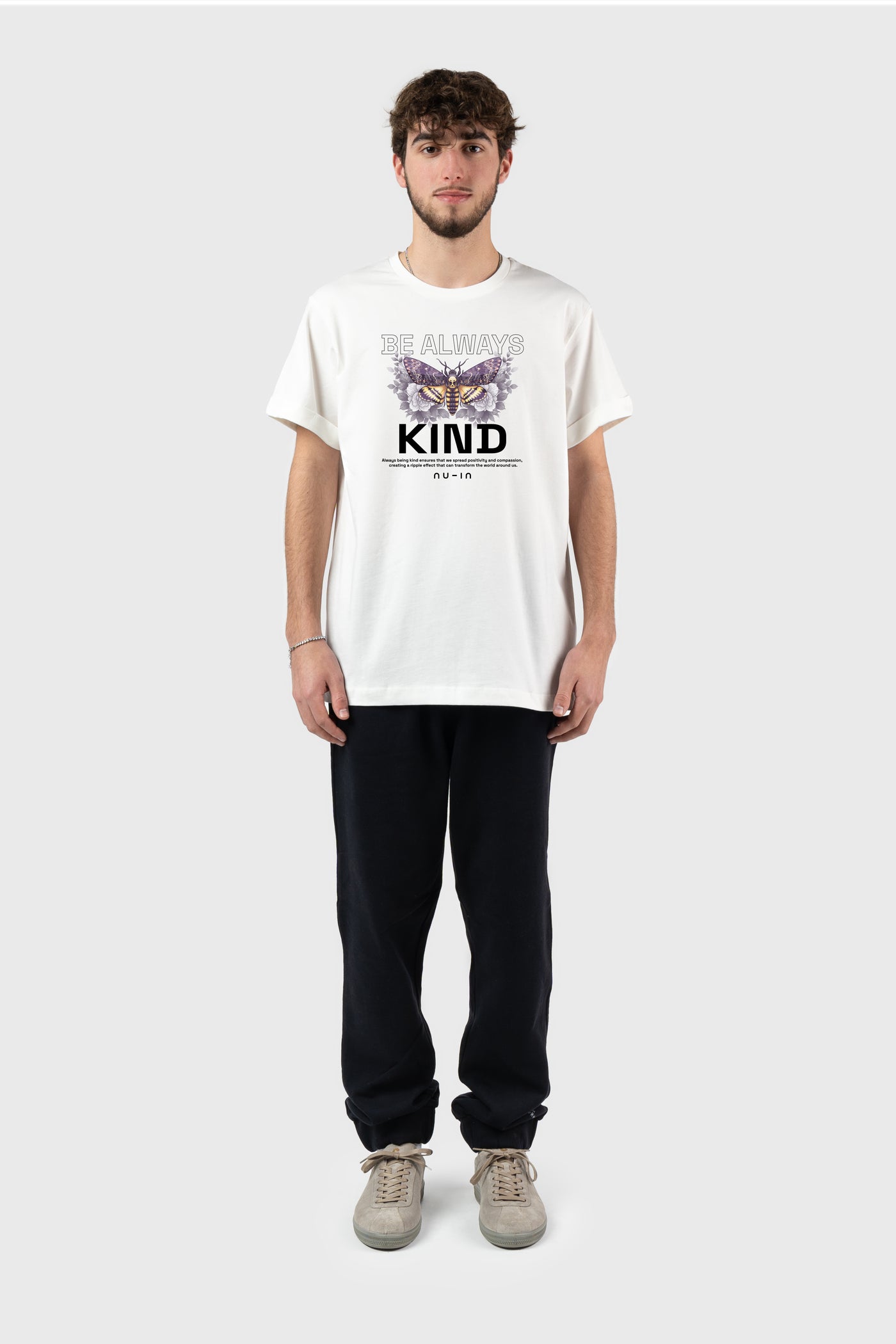 Be Always Kindful Roll-up Sleeves T-shirt