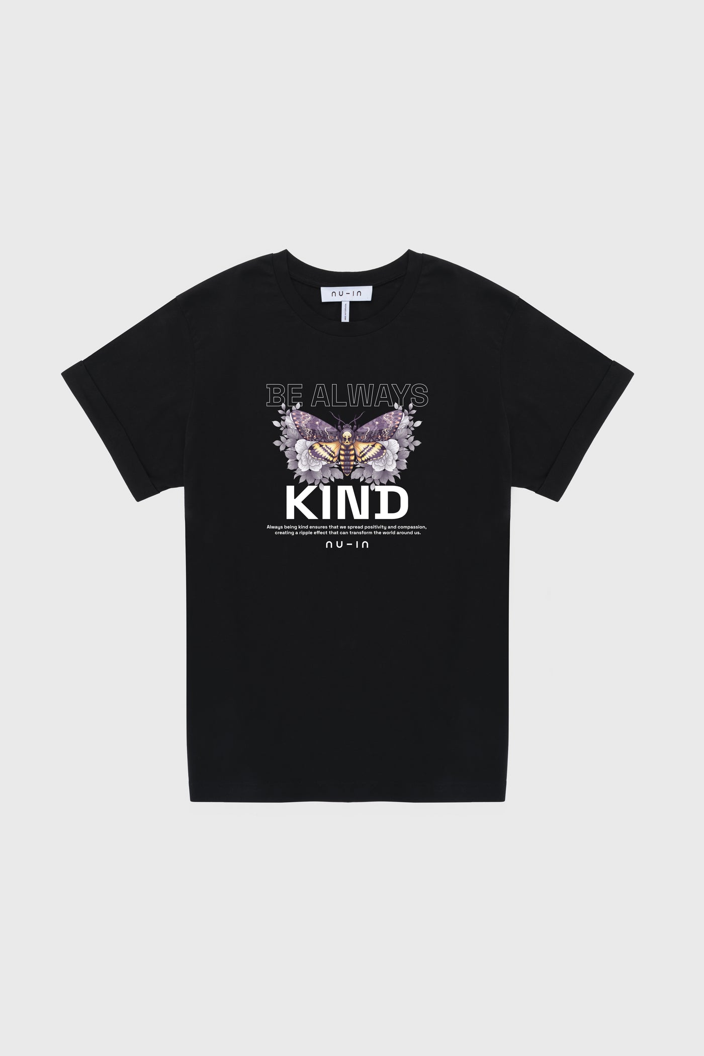Be Always Kindful Roll-up Sleeves T-shirt