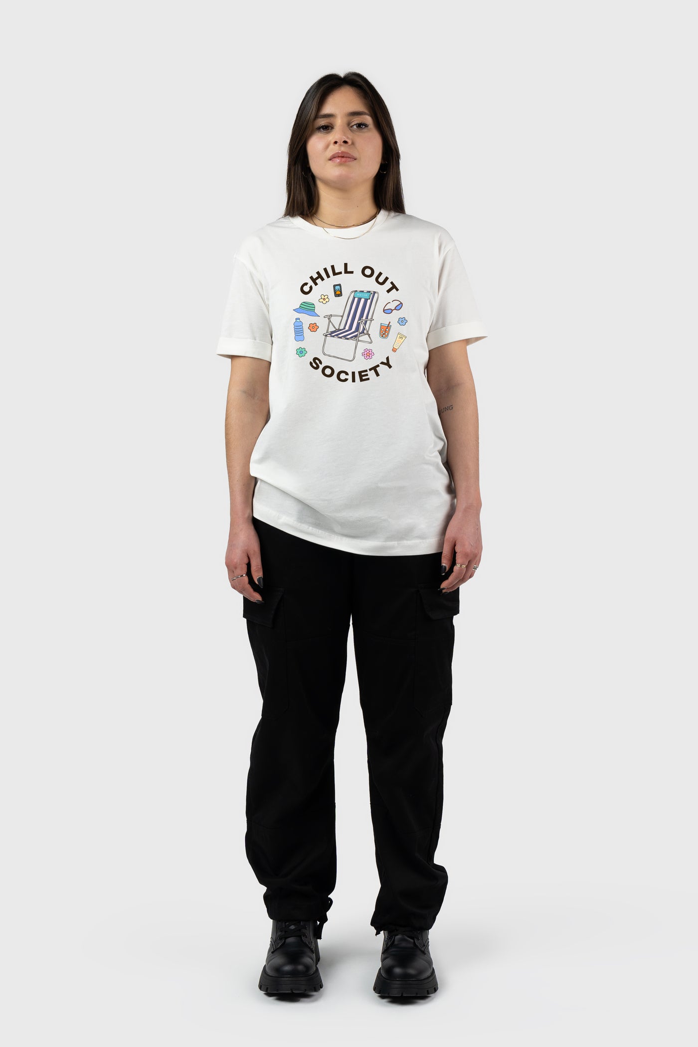 Chill Out Society Roll-up Sleeves T-shirt
