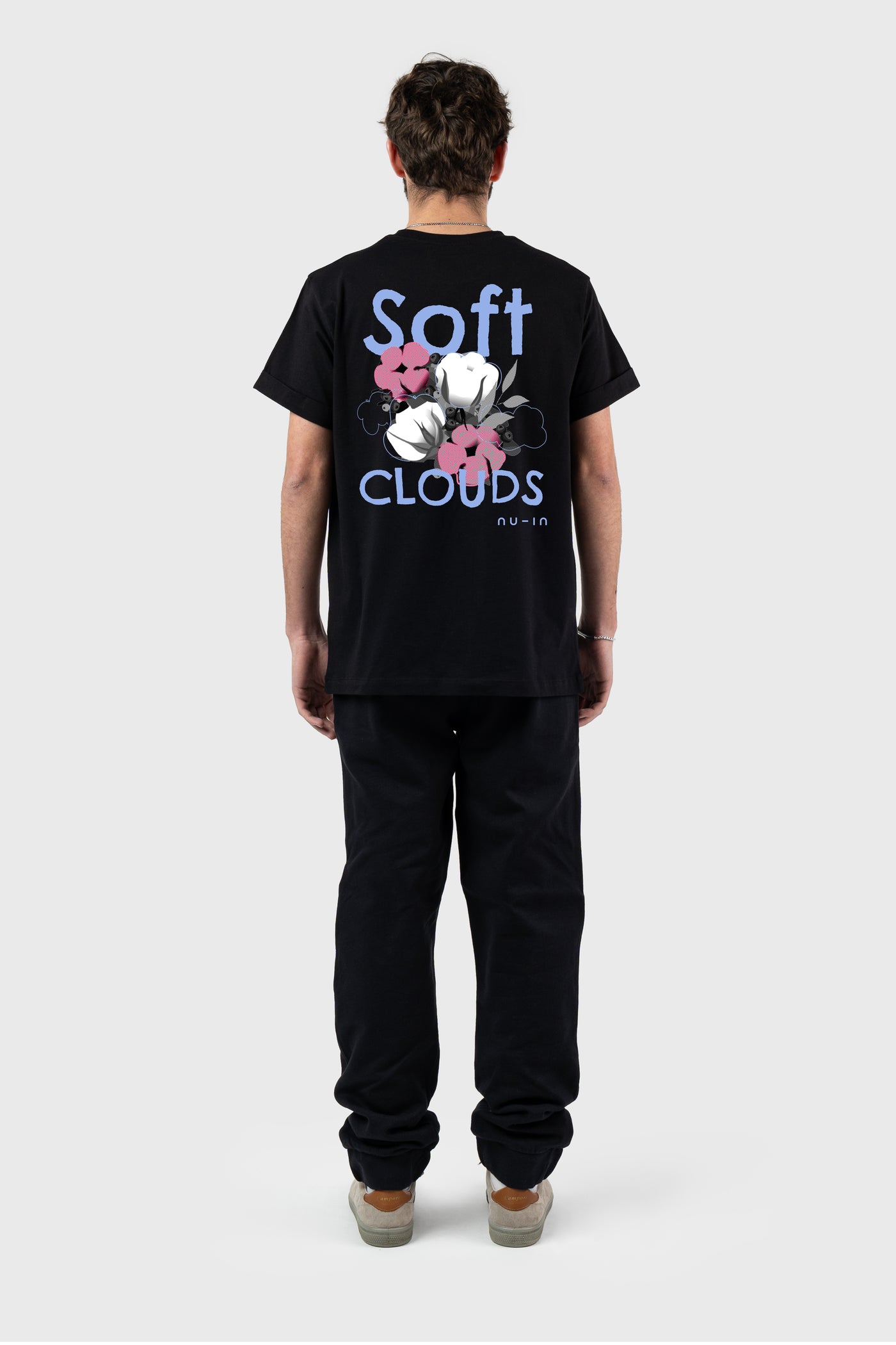 Soft Clouds Roll-Up Sleeves T-shirt