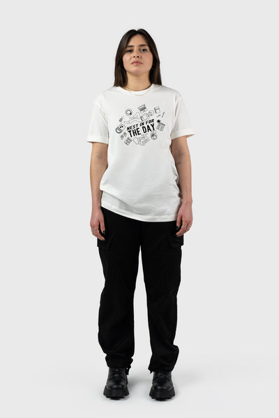 Day Off Roll-up Sleeves T-shirt