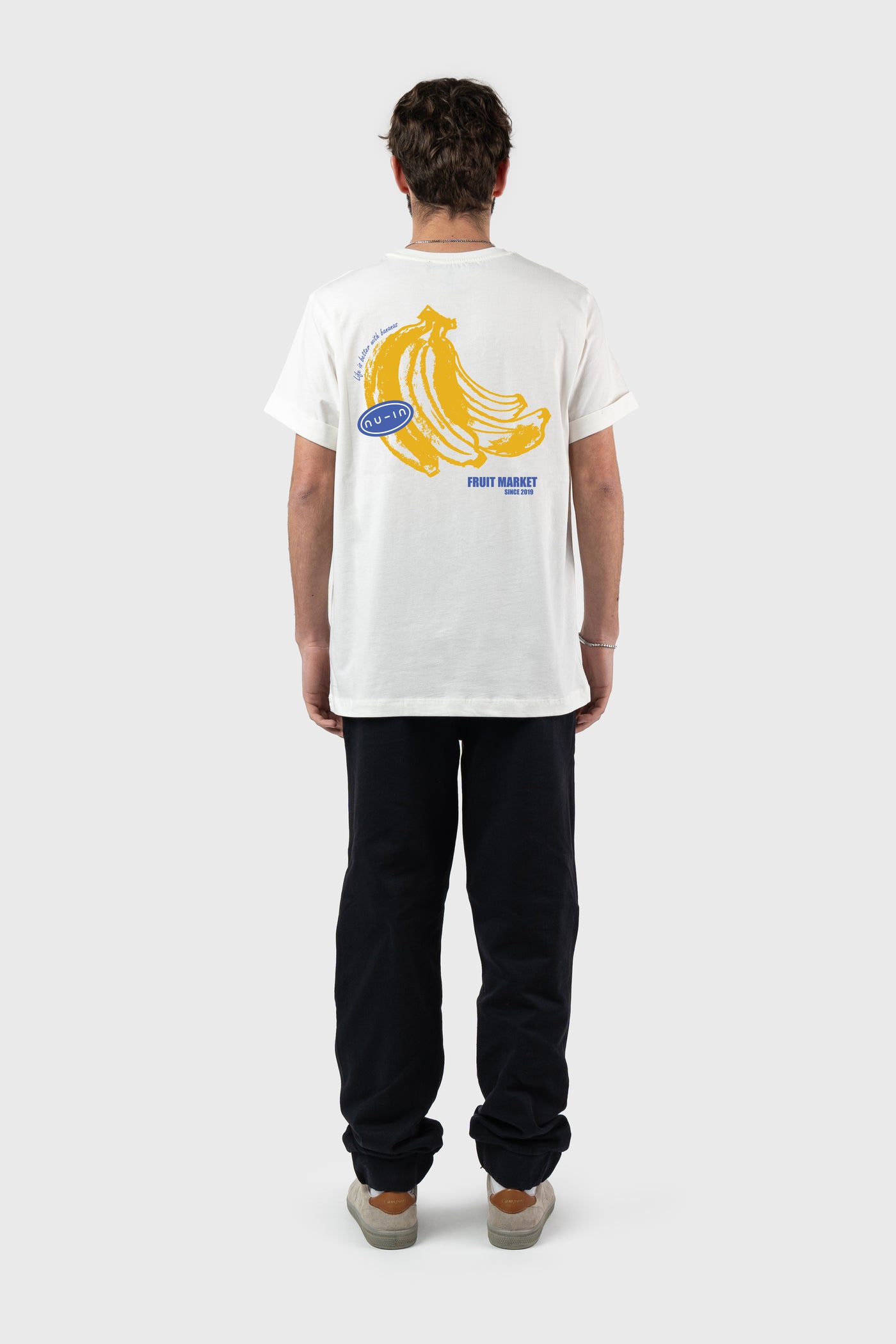 Fruit Market Roll-up Sleeves T-shirt