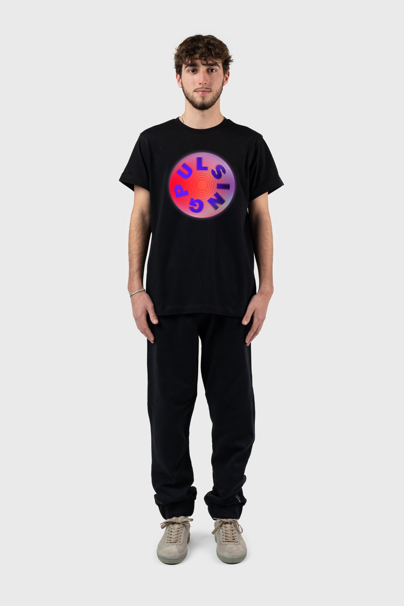 Inner Pulsing Roll-Up Sleeves T-shirt
