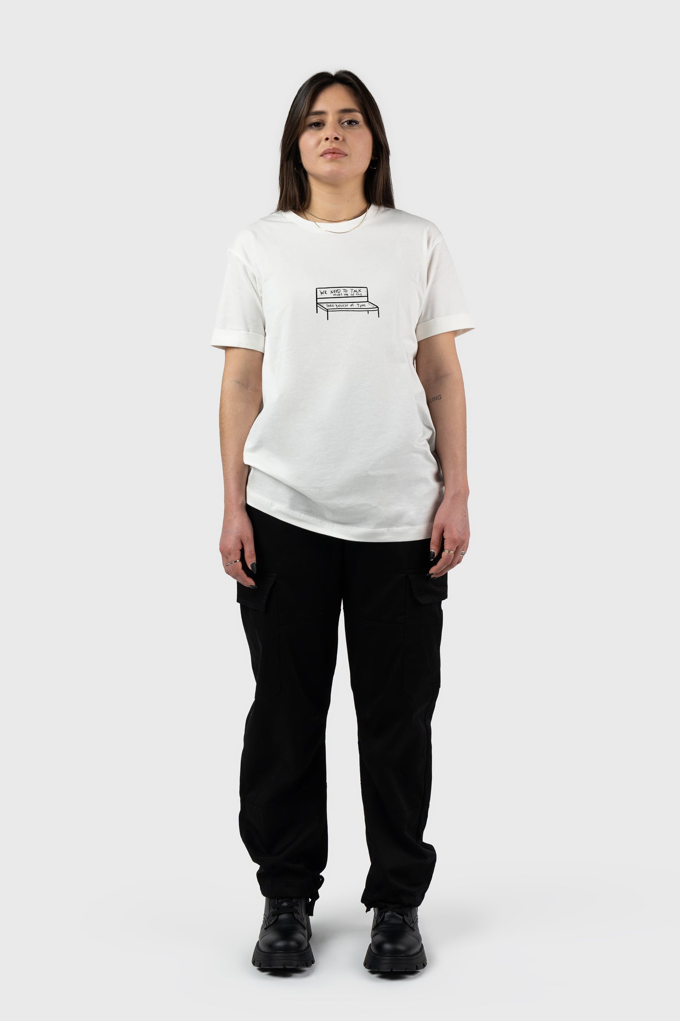 Meet Me At The Park Roll-up Sleeves T-shirt