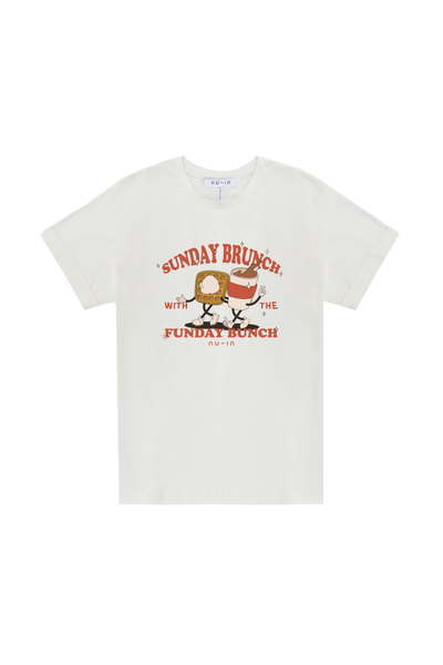 SUNDAY BRUNCH Roll-Up Sleeves T-shirt