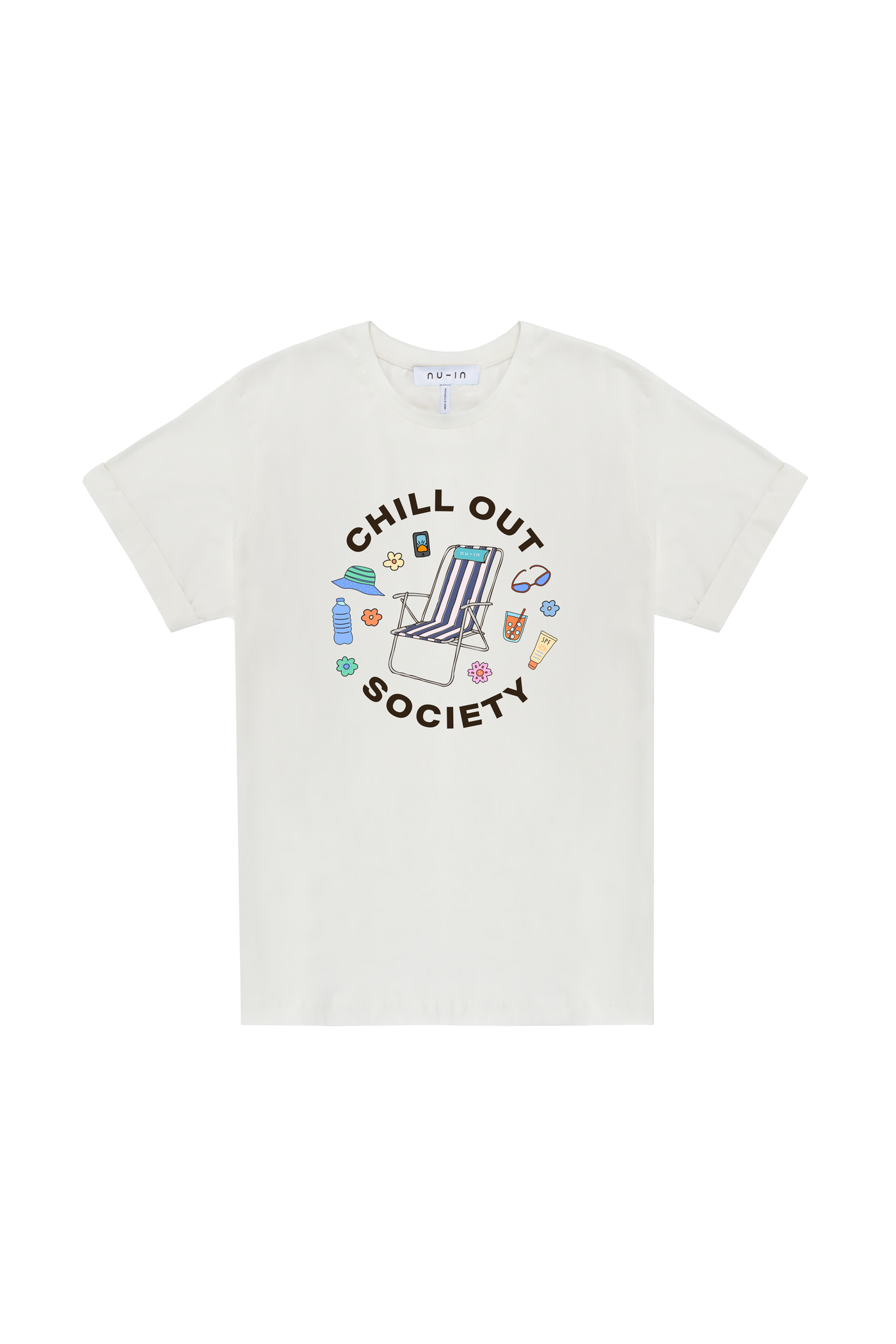Chill Out Society Roll-up Sleeves T-shirt