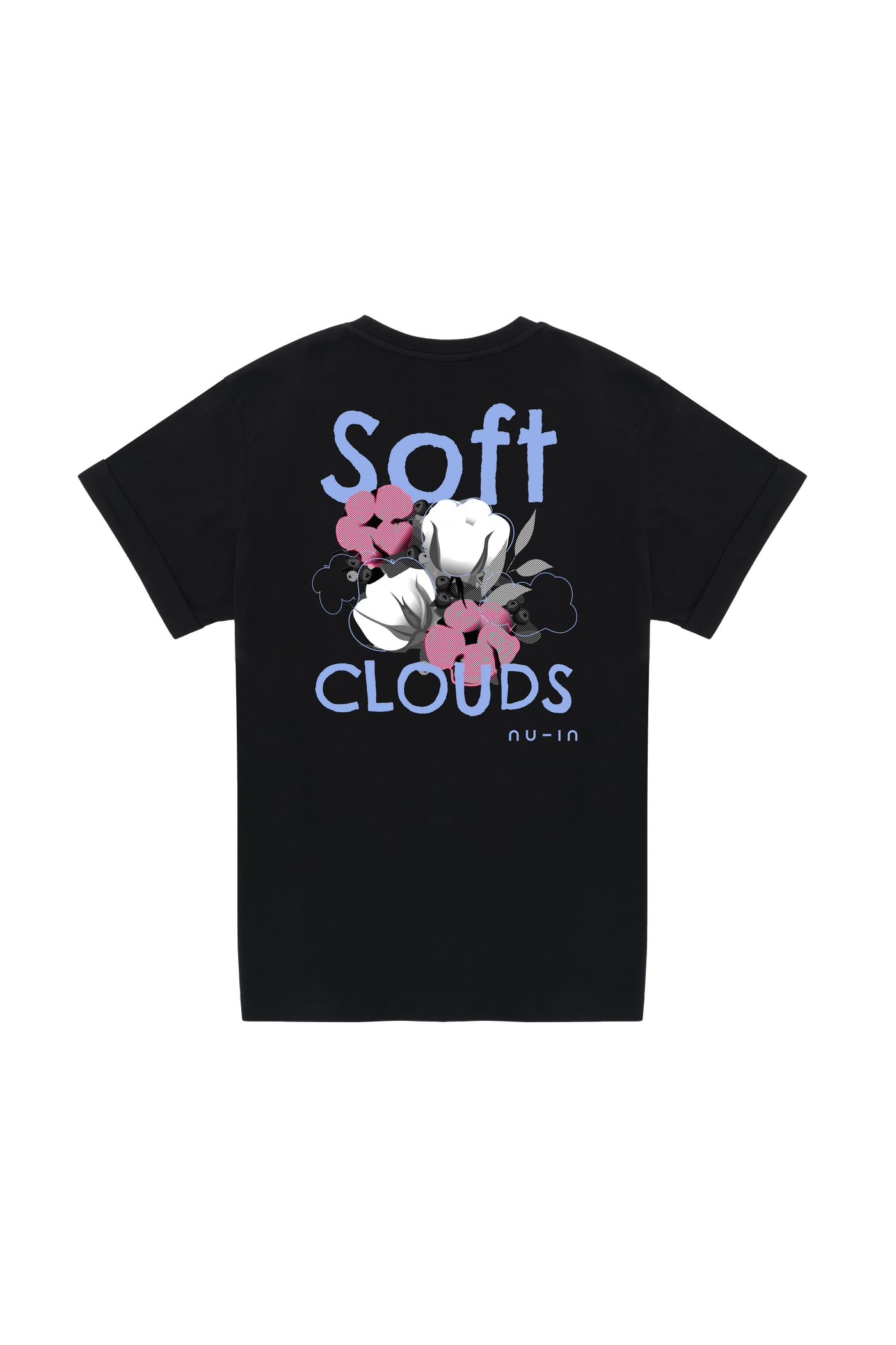 Soft Clouds Roll-Up Sleeves T-shirt