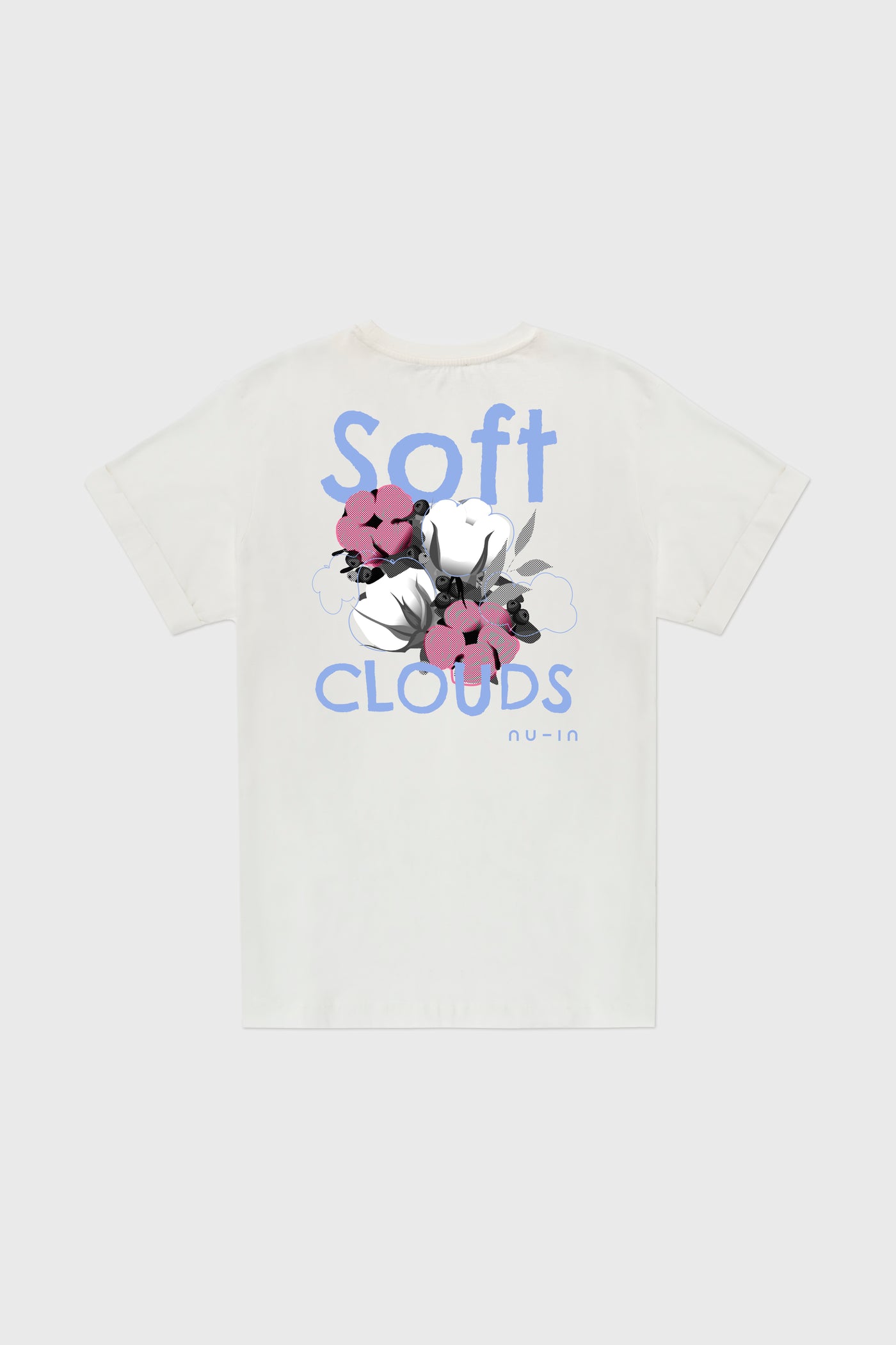Soft Clouds Roll-up Sleeves T-shirt