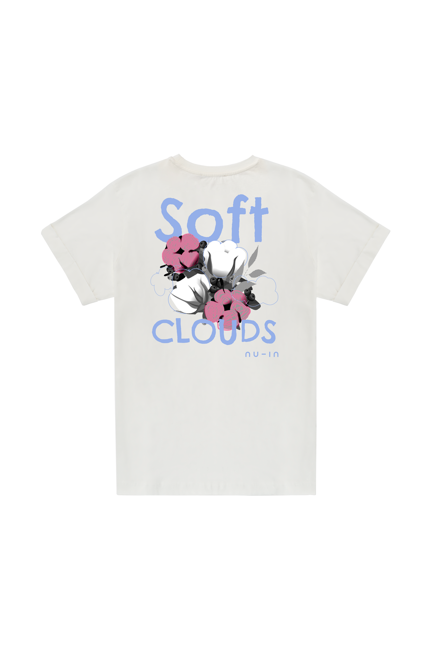 Soft Clouds Roll-up Sleeves T-shirt