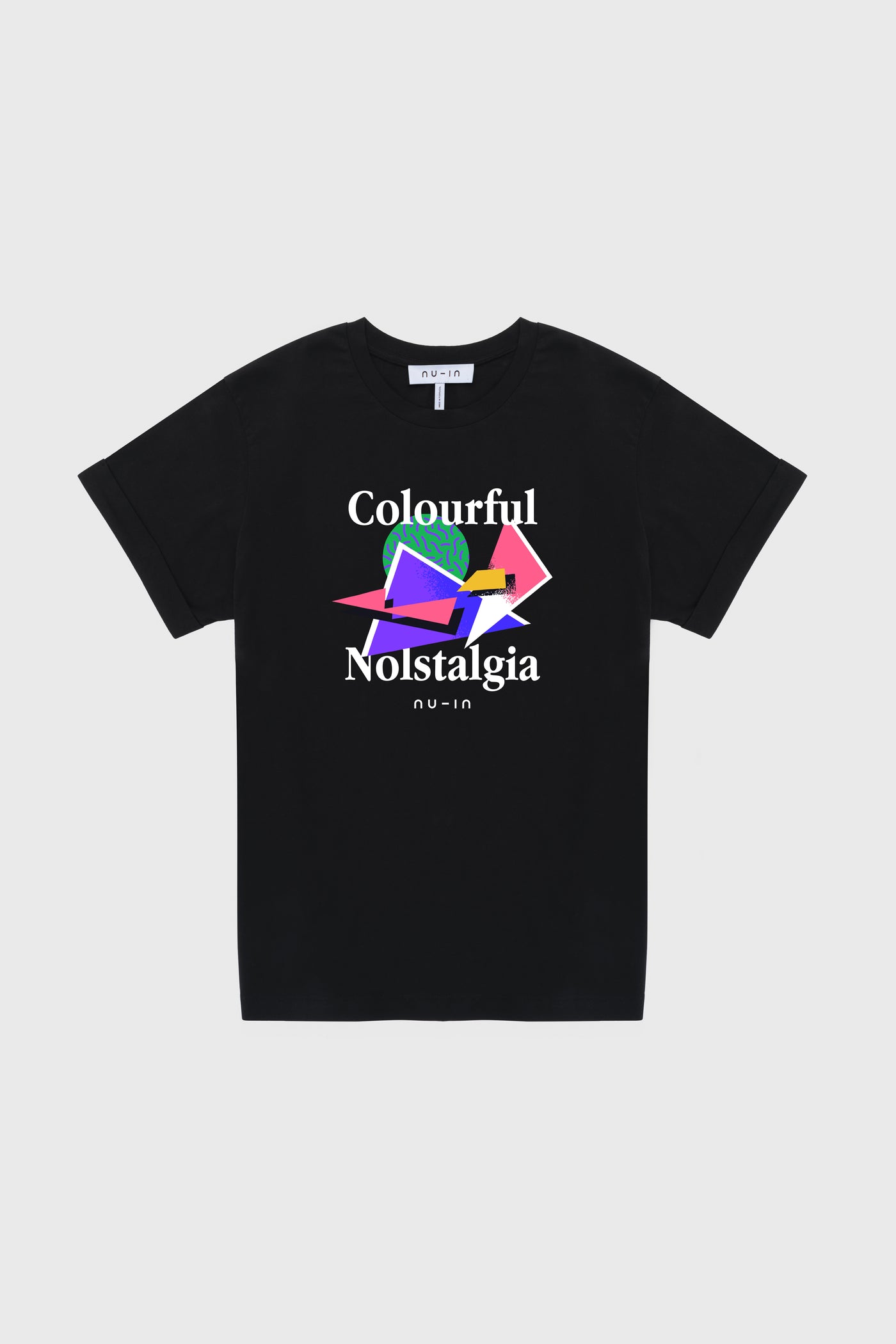Colourful Nostalgia Roll-Up Sleeves T-shirt