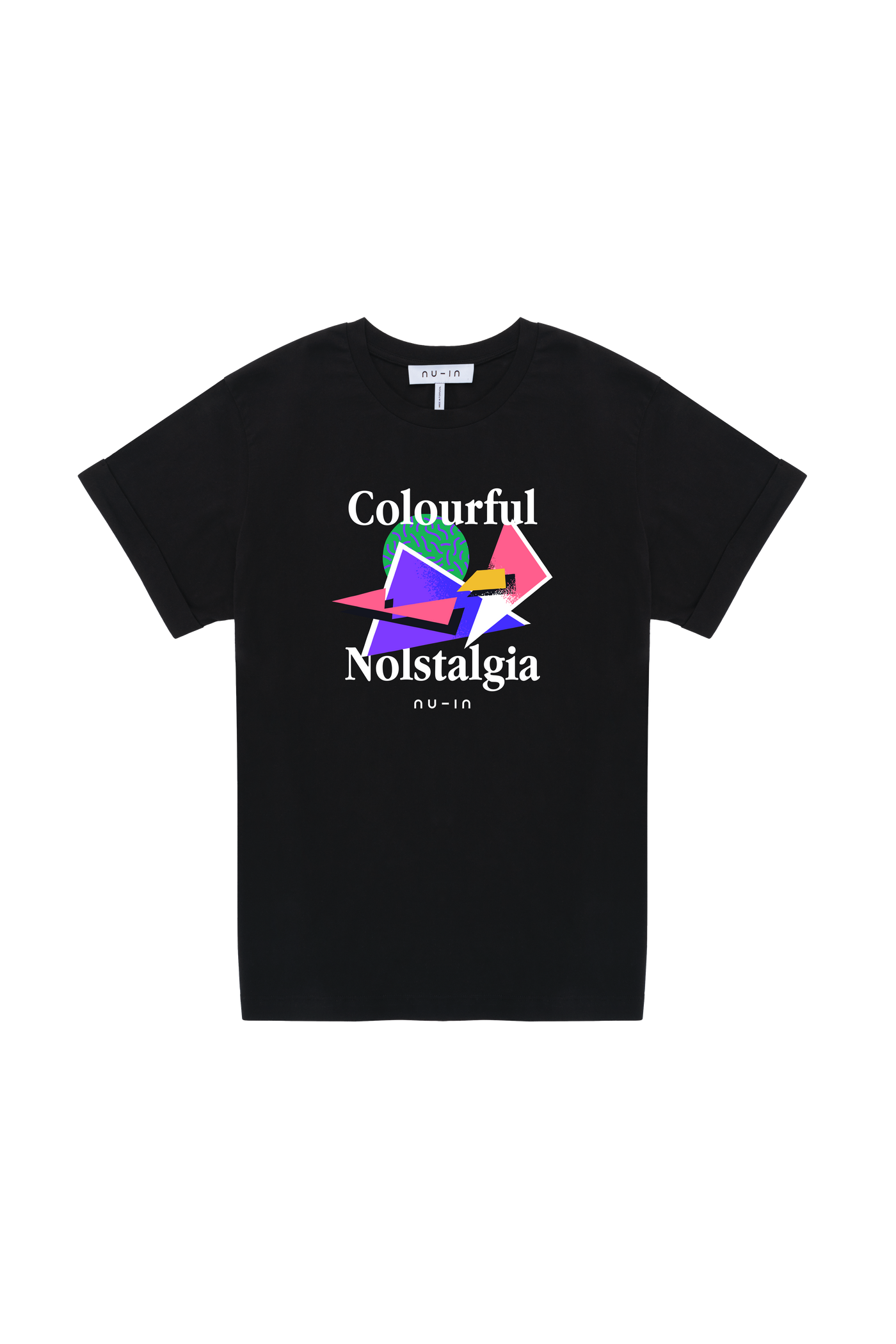 Colourful Nostalgia Roll-Up Sleeves T-shirt