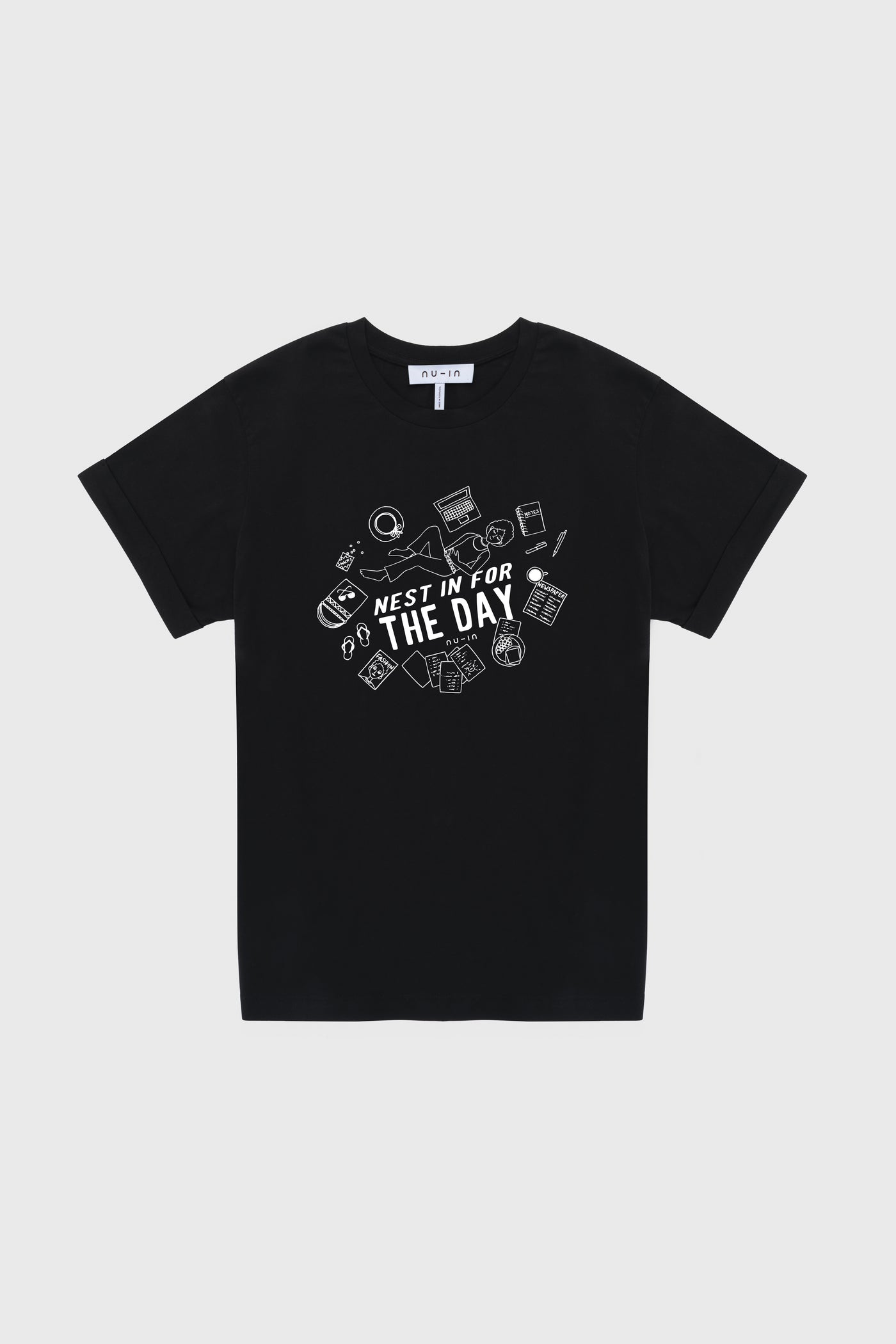 Day Off Roll-Up Sleeves T-shirt