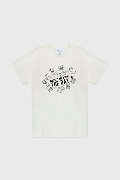 Day Off Roll-up Sleeves T-shirt