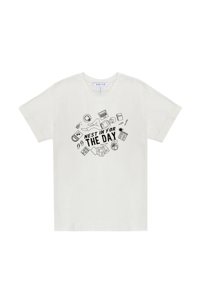 Day Off Roll-up Sleeves T-shirt
