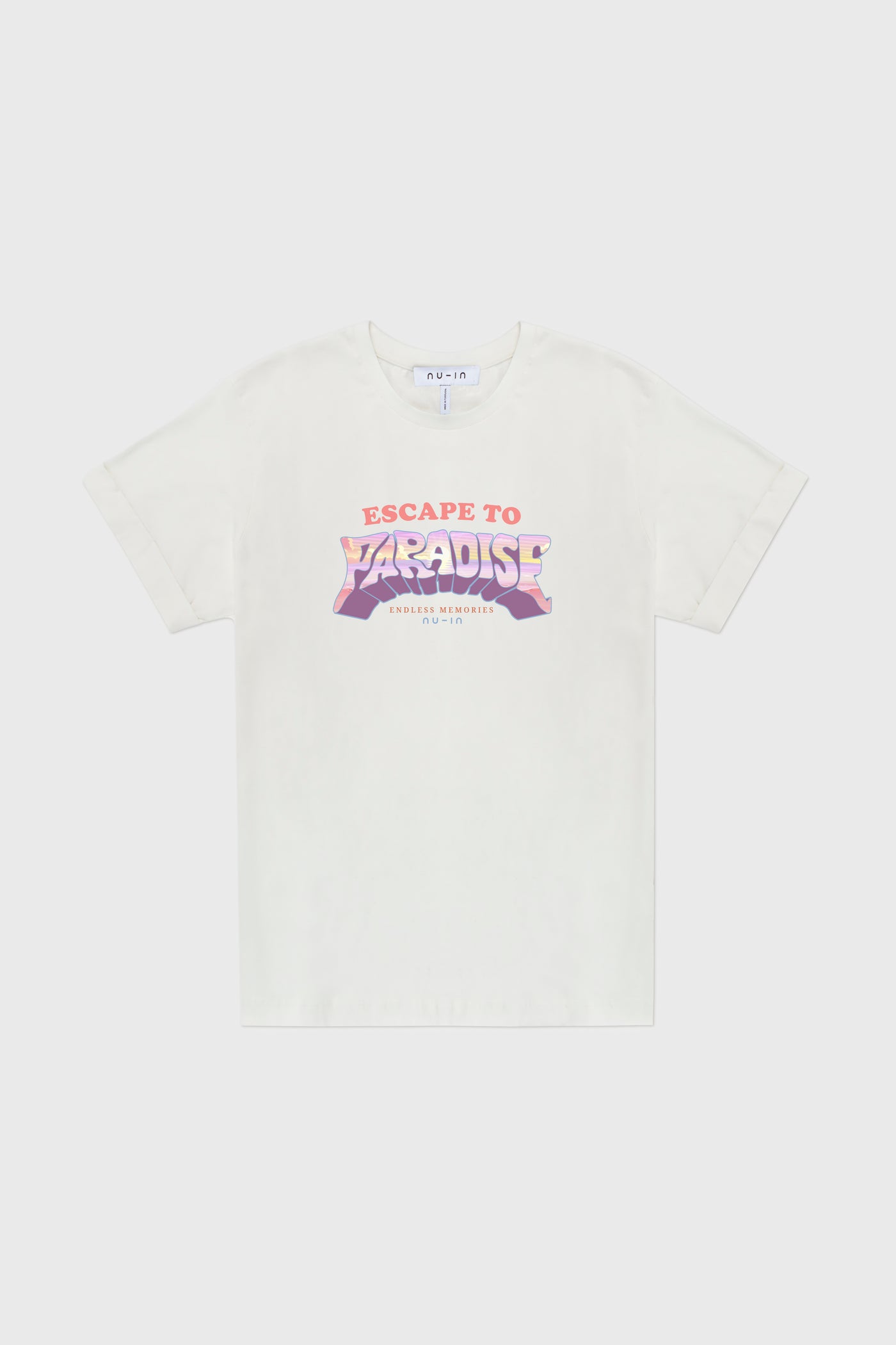 Escape to Paradise Roll-up Sleeves T-shirt