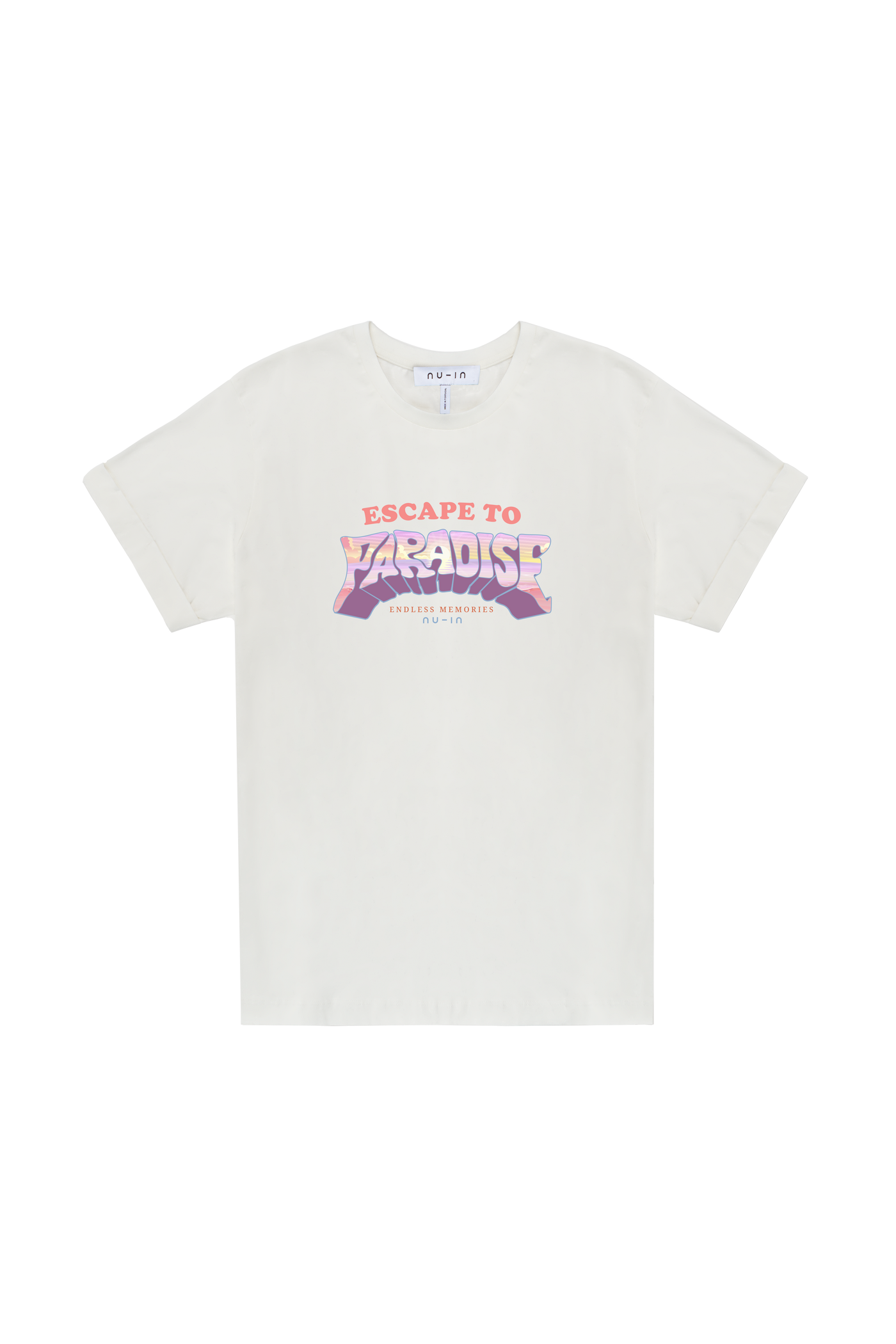 Escape to Paradise Roll-up Sleeves T-shirt