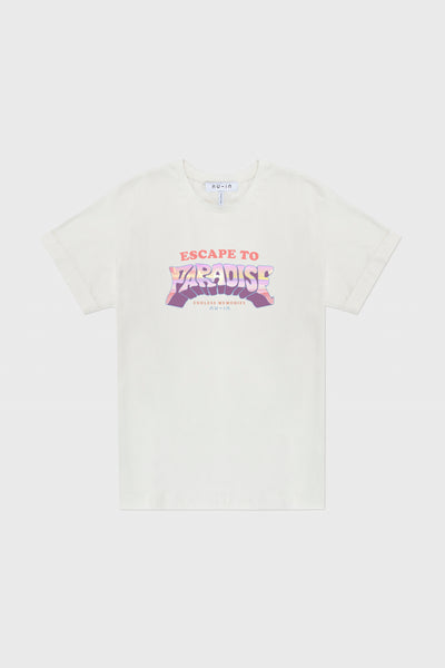 Escape to Paradise Roll-up Sleeves T-shirt
