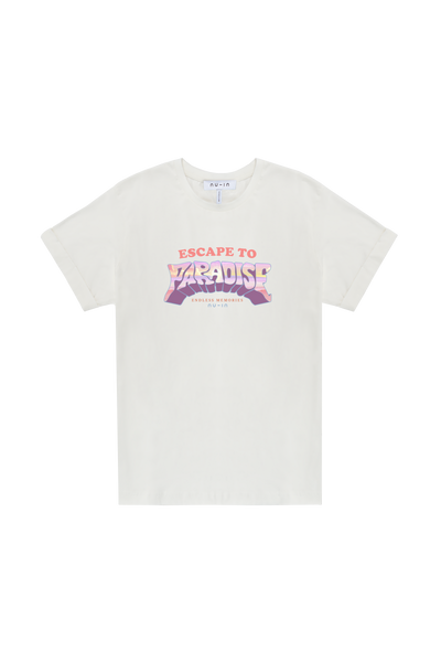 Escape to Paradise Roll-up Sleeves T-shirt