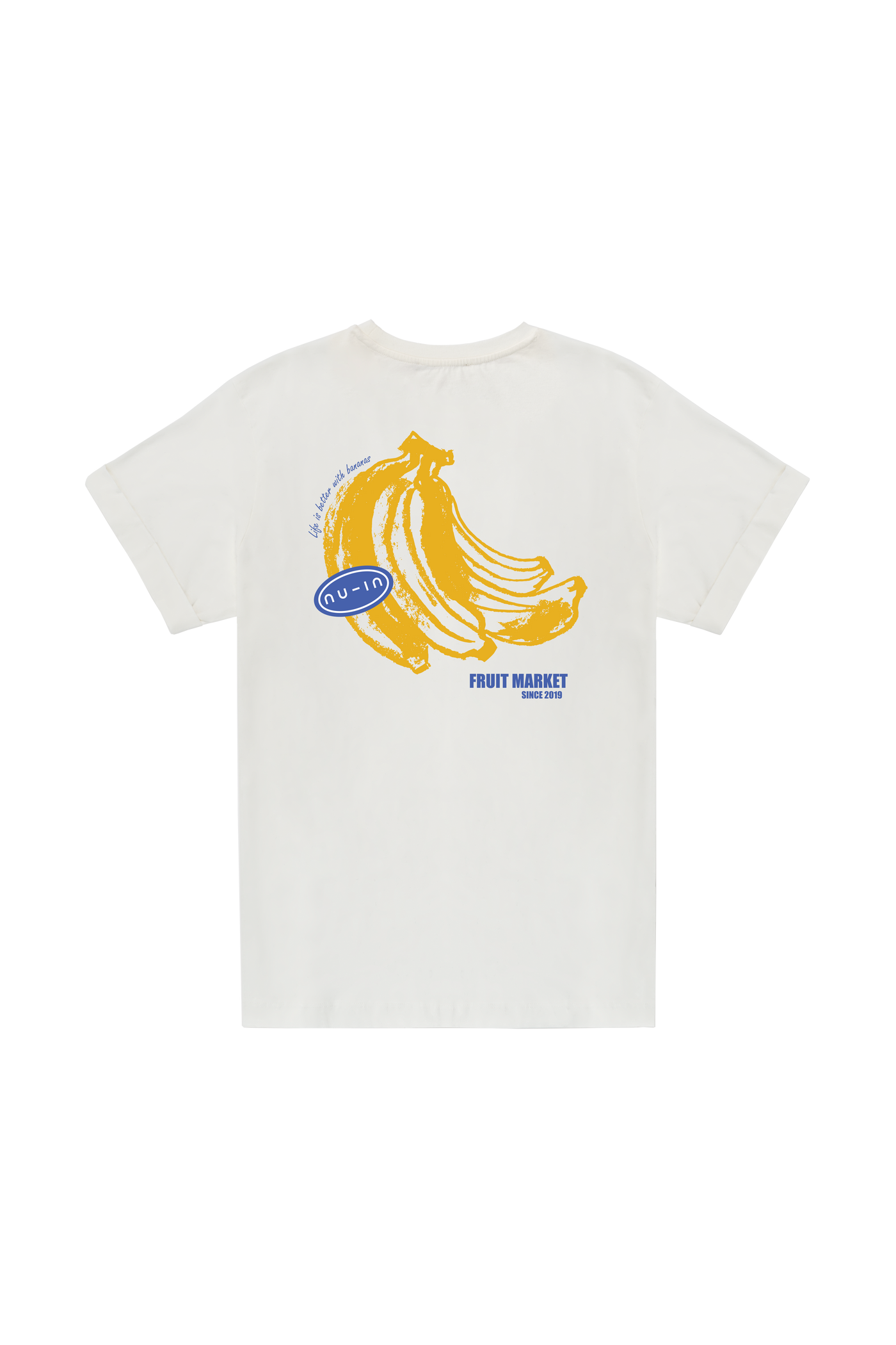 Fruit Market Roll-up Sleeves T-shirt
