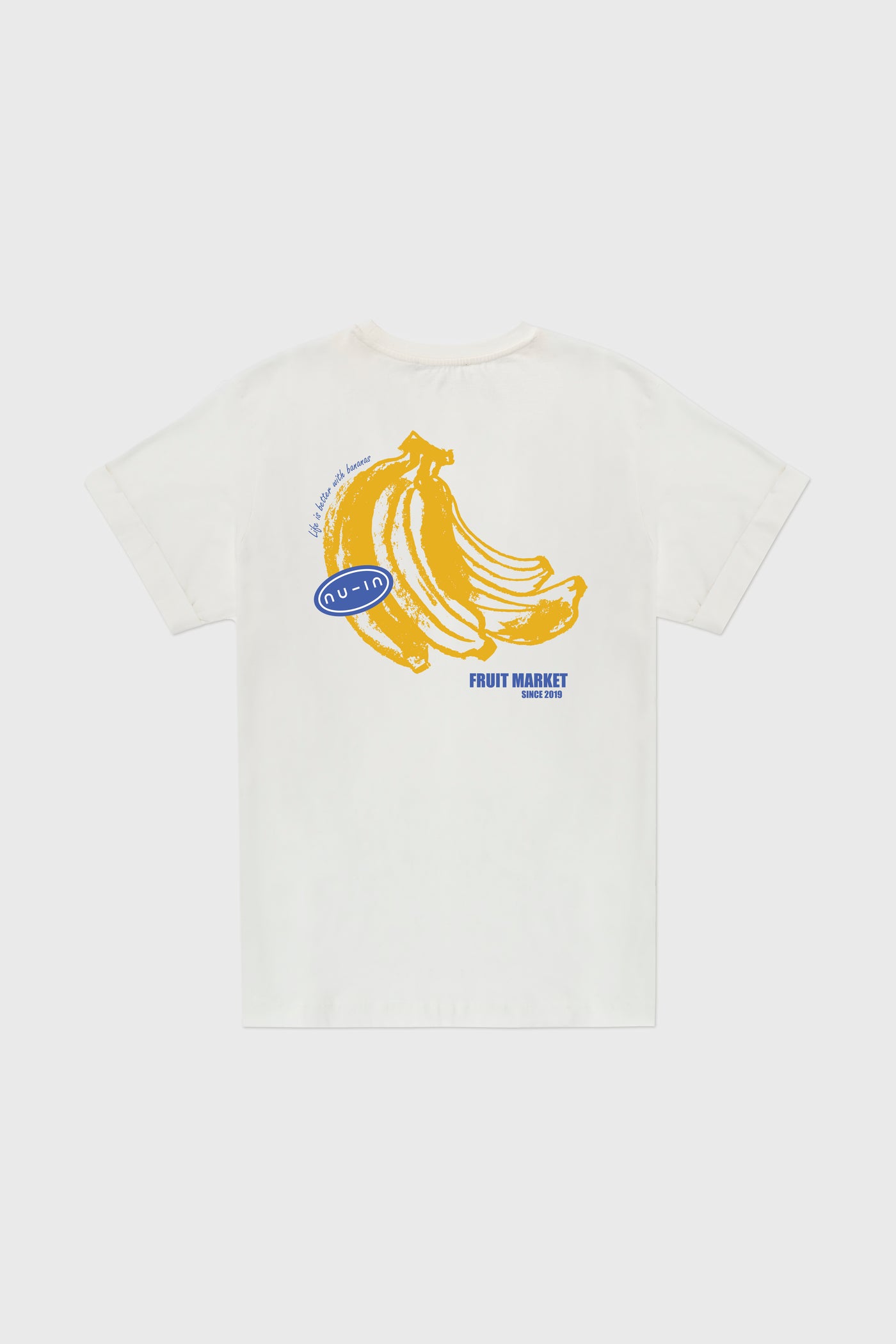 Fruit Market Roll-up Sleeves T-shirt