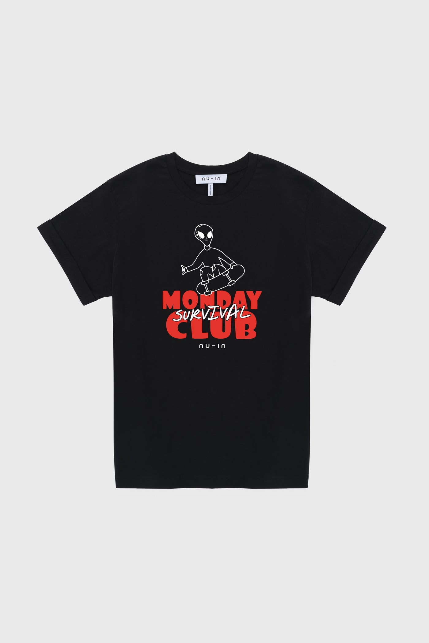 Monday Survival Club Roll-Up Sleeves T-shirt