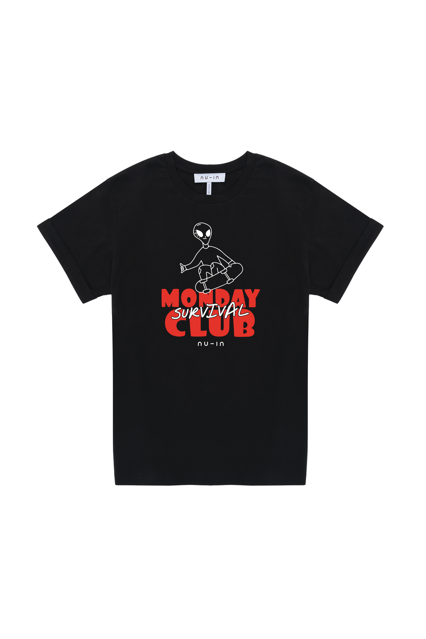 Monday Survival Club Roll-Up Sleeves T-shirt