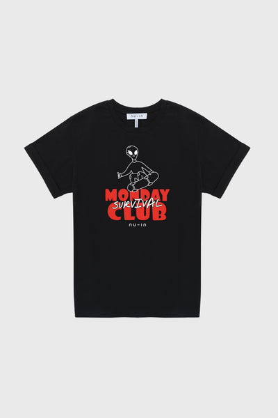 Monday Survival Club Roll-Up Sleeves T-shirt
