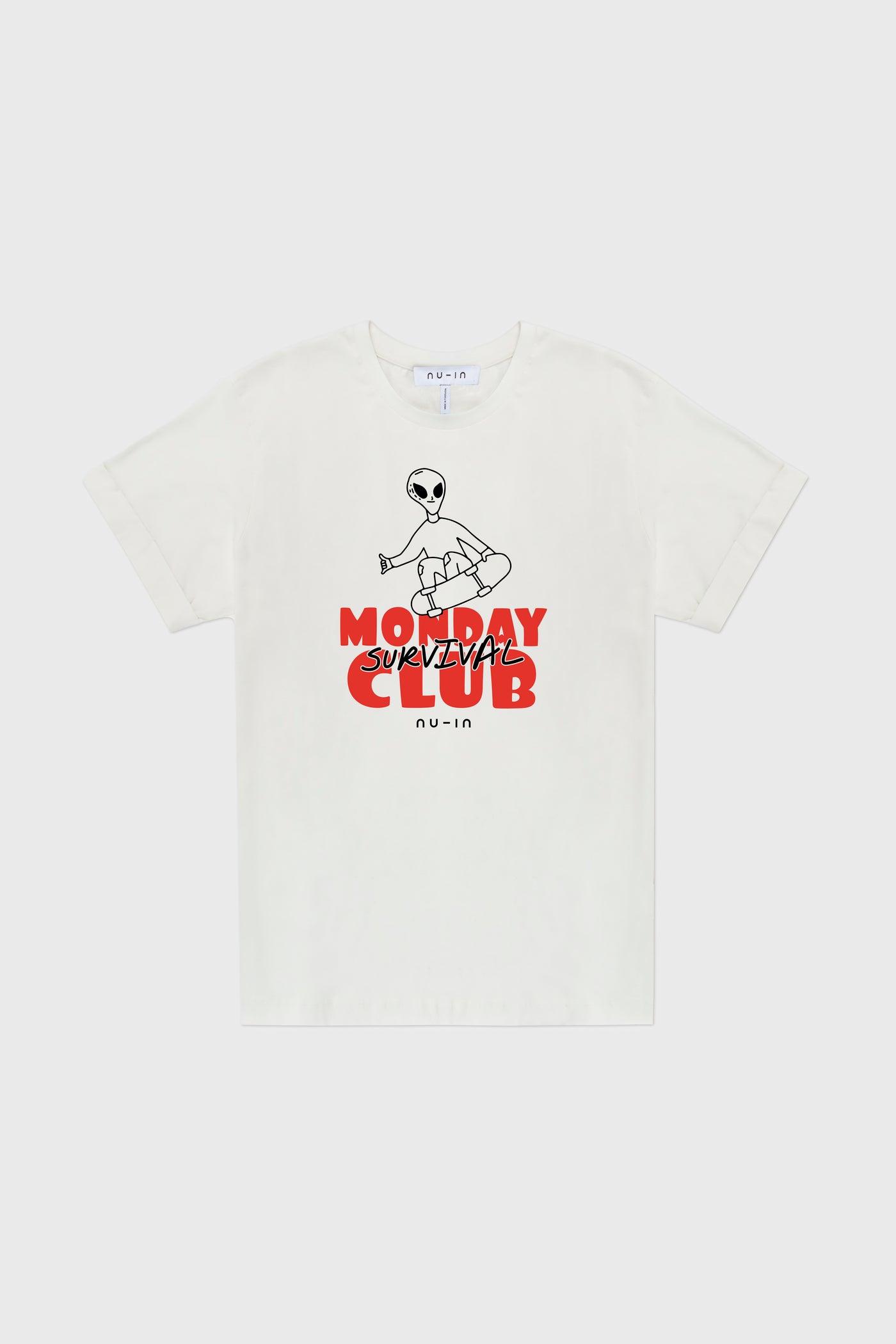 Monday Survival Club Roll-up Sleeves T-shirt