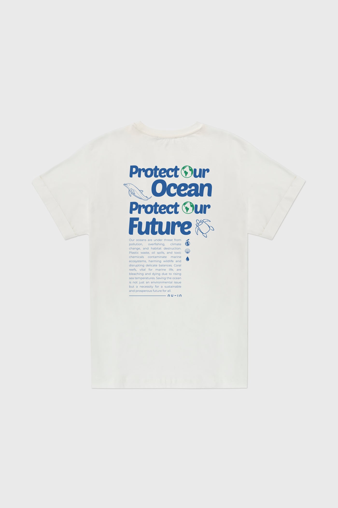 World Oceans Day Roll-up Sleeves T-shirt