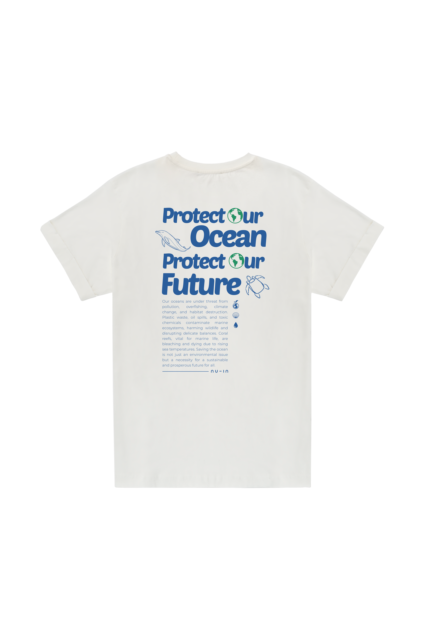 World Oceans Day Roll-up Sleeves T-shirt