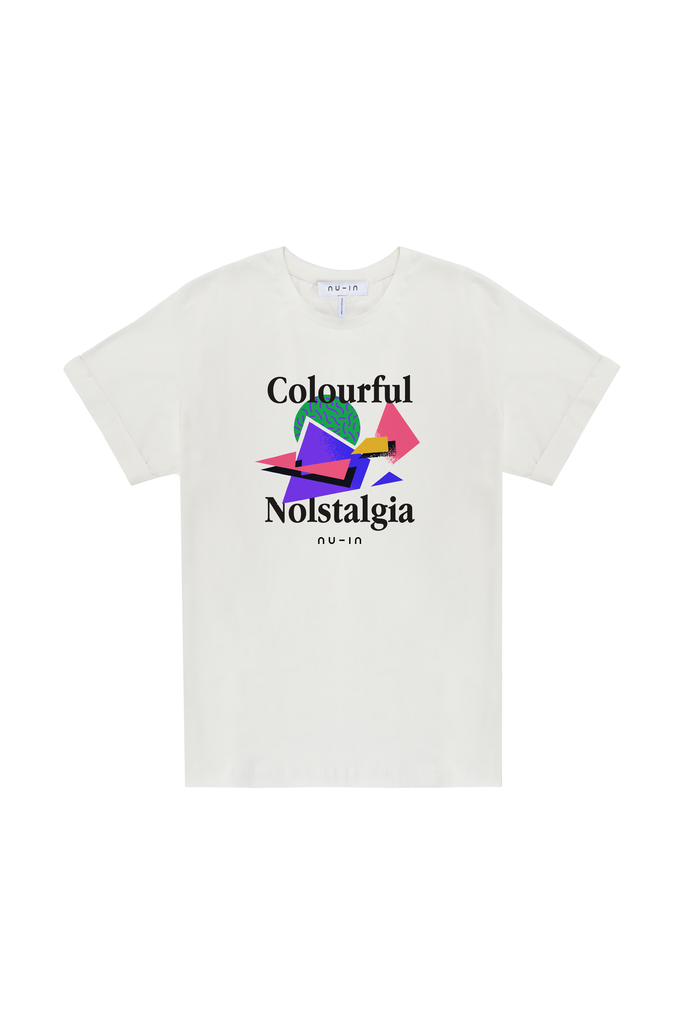 Colourful Nostalgia Roll-up Sleeves T-shirt