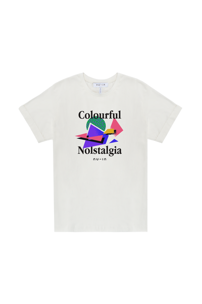 Colourful Nostalgia Roll-up Sleeves T-shirt