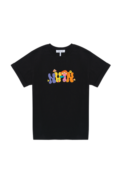 Forest Fractals Roll-Up Sleeves T-shirt