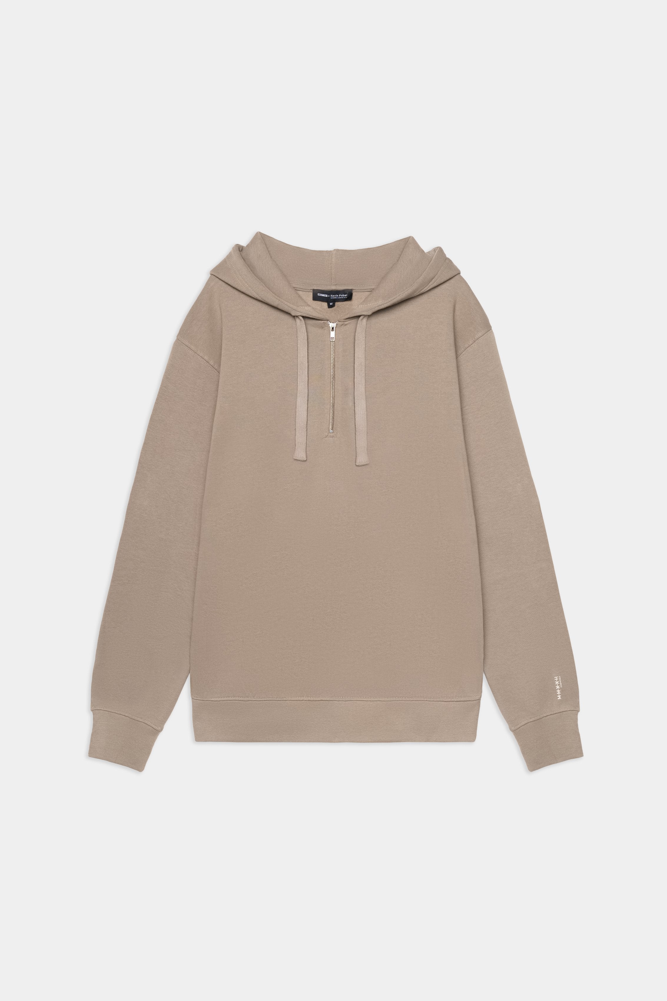 Half Zip Print Detail Relaxed Fit Hoodie – nu-in