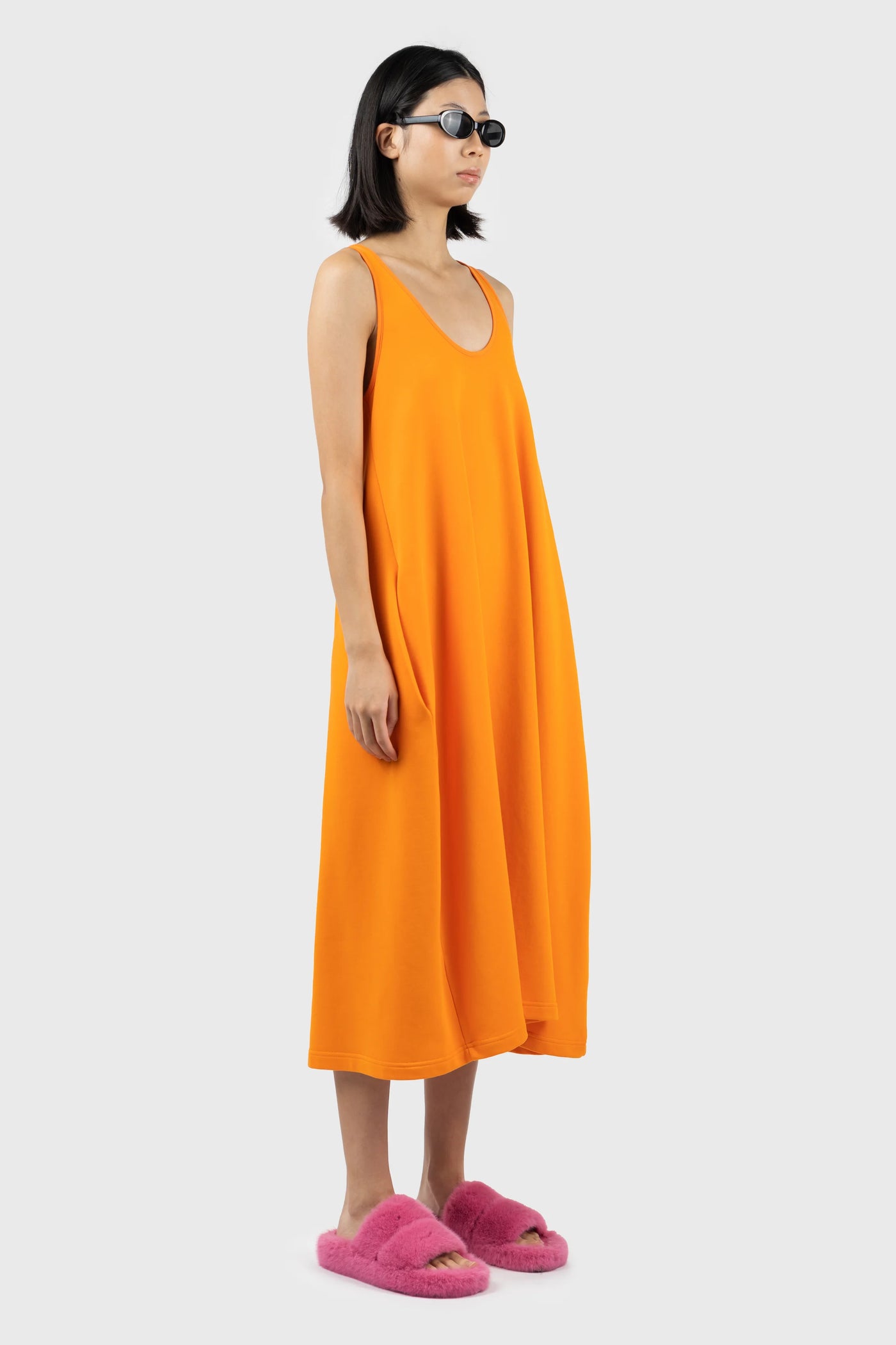 Orange Heavyweight Jersey Dress