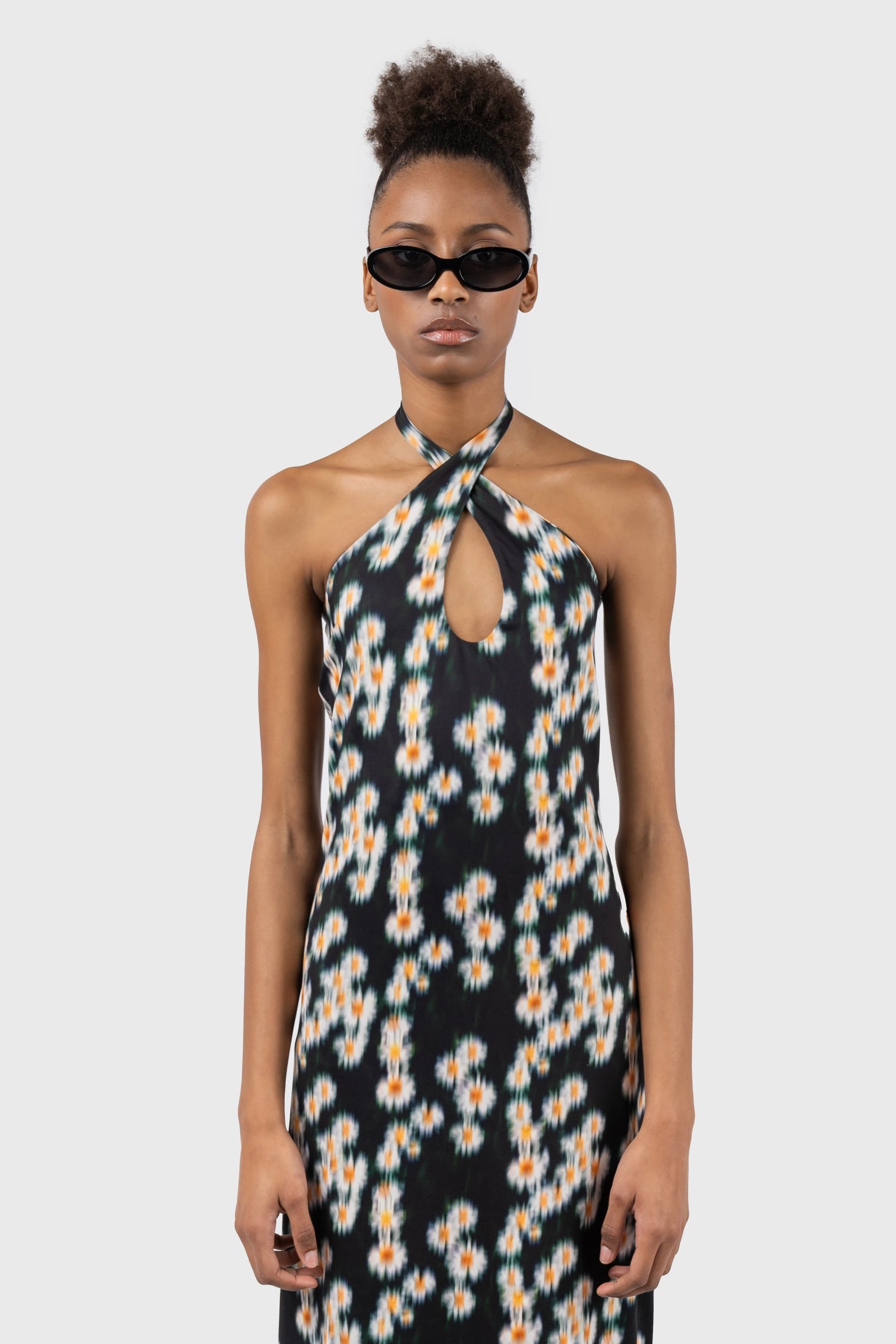 Halter neck top jersey dress