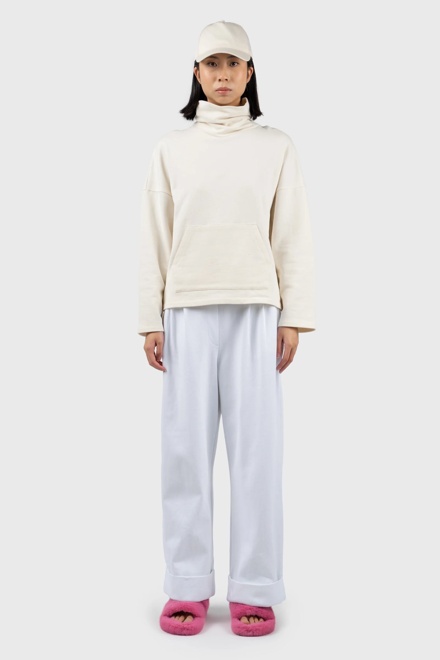 Funnel Neck Sweatshirt with dropped shoulder