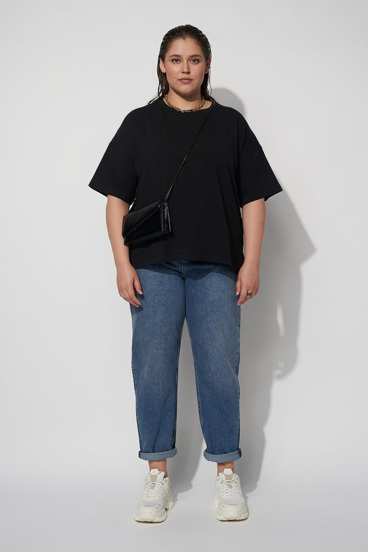 【COSYHARU】University Loose Fit Daily Collar Tee COSYHARU】University Loose Fit Daily Collar Tee